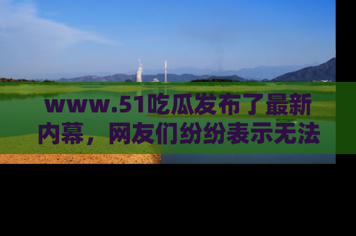www.51吃瓜发布了最新内幕，网友们纷纷表示无法接受！
