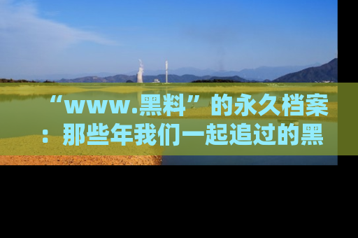 “www.黑料”的永久档案：那些年我们一起追过的黑料真相