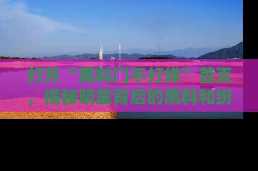 打开“黑料门不打烊”首页，揭秘明星背后的黑料和纷争真相！