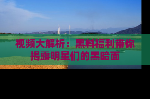 视频大解析：黑料福利带你揭露明星们的黑暗面