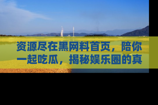 资源尽在黑网料首页，陪你一起吃瓜，揭秘娱乐圈的真实内幕